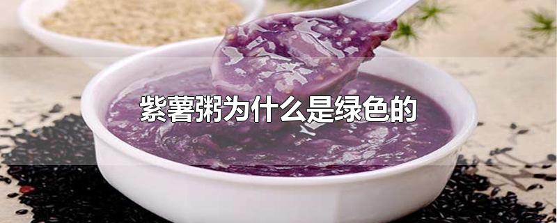 小米紫薯粥为什么是绿色的(紫薯粥为什么是绿色的可以吃吗)