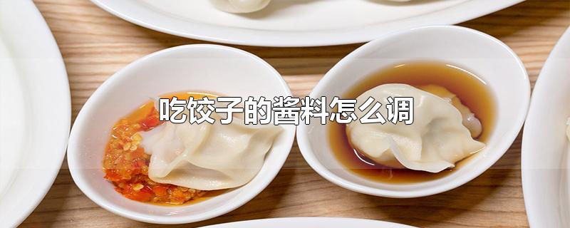 吃饺子的酱料怎么调简单(吃饺子的酱料怎么调好吃)