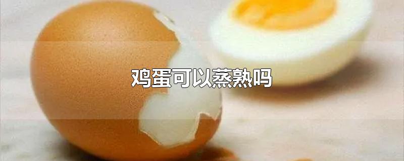 带壳的鸡蛋可以蒸熟吗(一个鸡蛋怎么蒸)