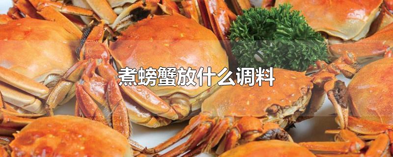 怎么样煮螃蟹(吃螃蟹用什么调料)