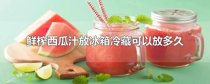 鲜榨西瓜汁可以放几个小时(西瓜汁能存放多久)