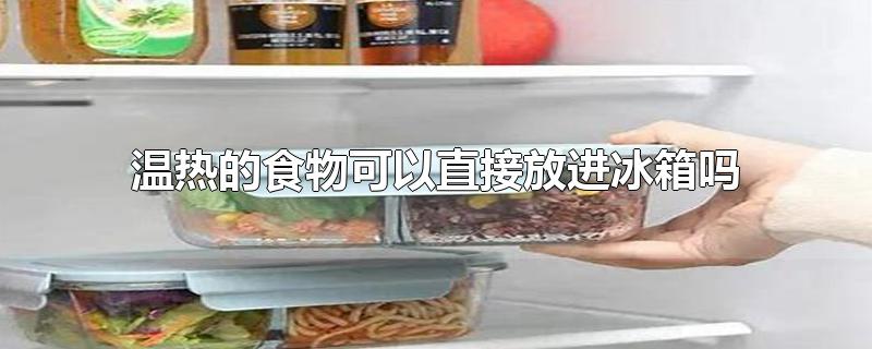 热的食物可以放进冰箱吗(热的食物可以直接放冰箱里面吗)