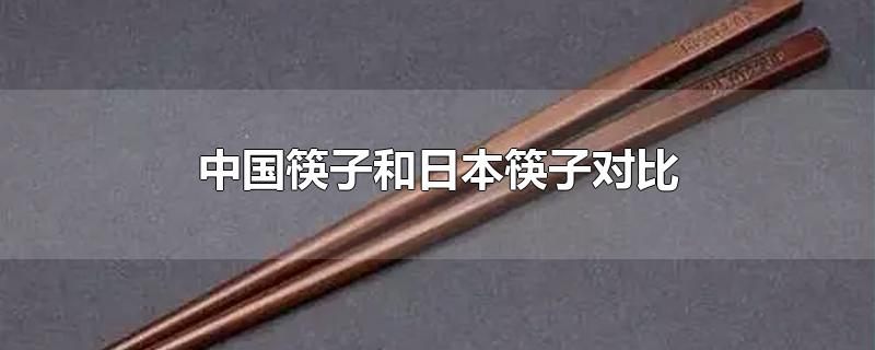 中国筷子和日本筷子对比(中国筷子和日本筷子对比扎)