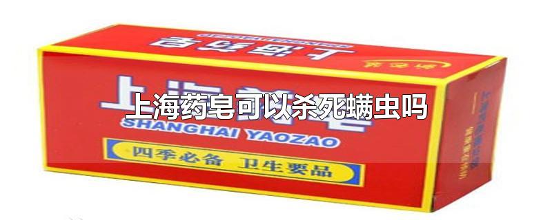上海药皂可以杀死螨虫吗(上海药皂可以除螨吗)