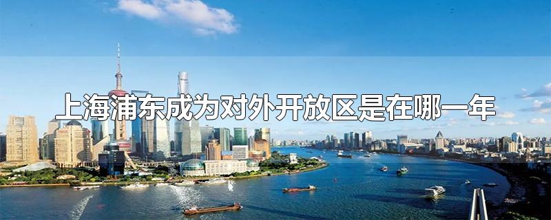 上海浦东成为对外开放区时间(上海浦东新区开放是哪一年)