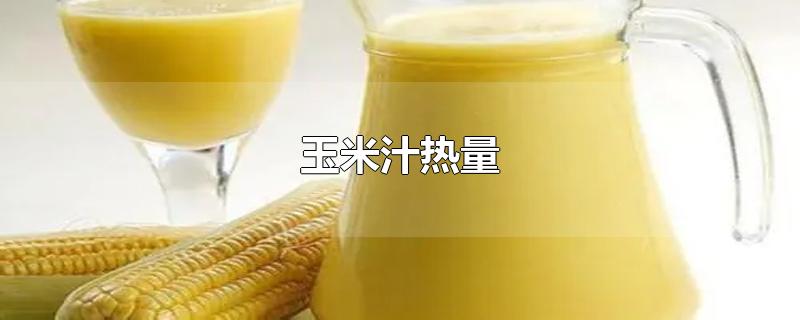 玉米汁热量高吗(玉米汁热量高吗易长胖吗)