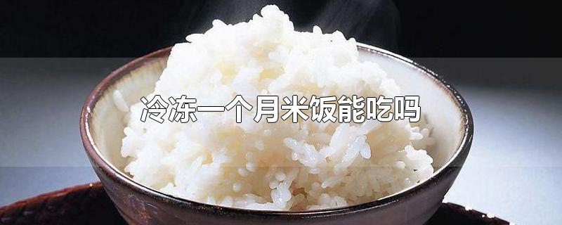冷冻了一个月的米饭还能吃吗(冰箱冻了一个月的米饭还能吃吗)
