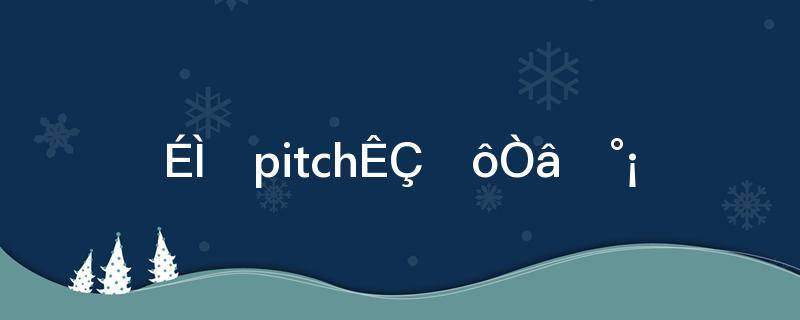 商业用语pitch(pitch是啥意思)
